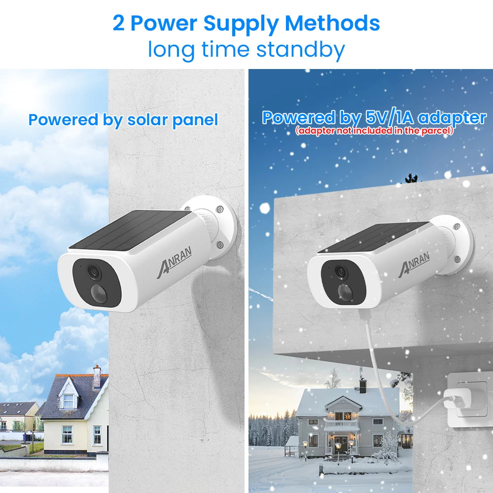 ANRAN 3MP Solar Wireless Security Camera Set