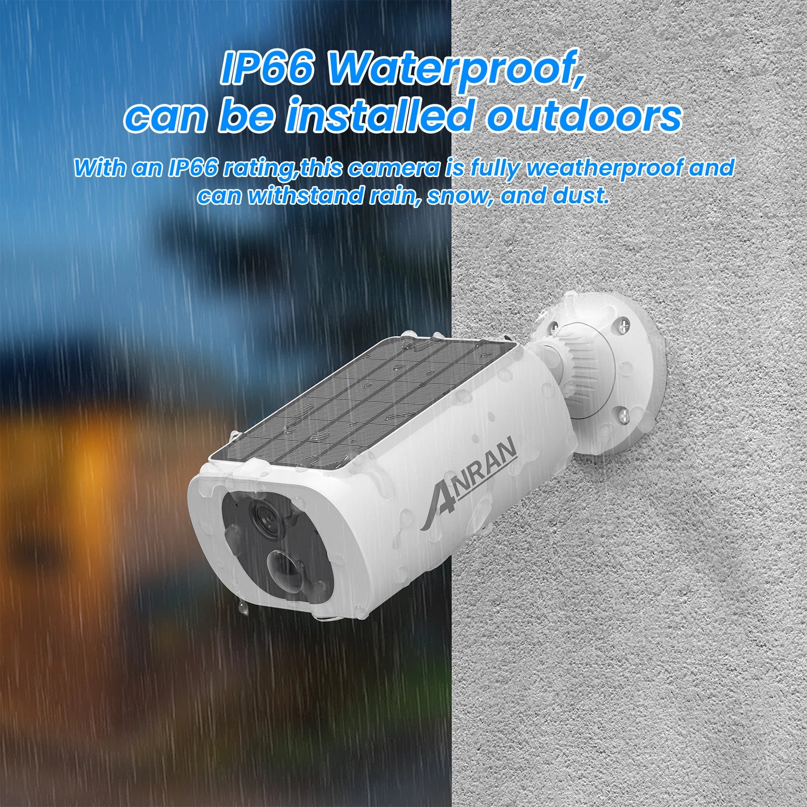 ANRAN 3MP Solar Wireless Security Camera Set