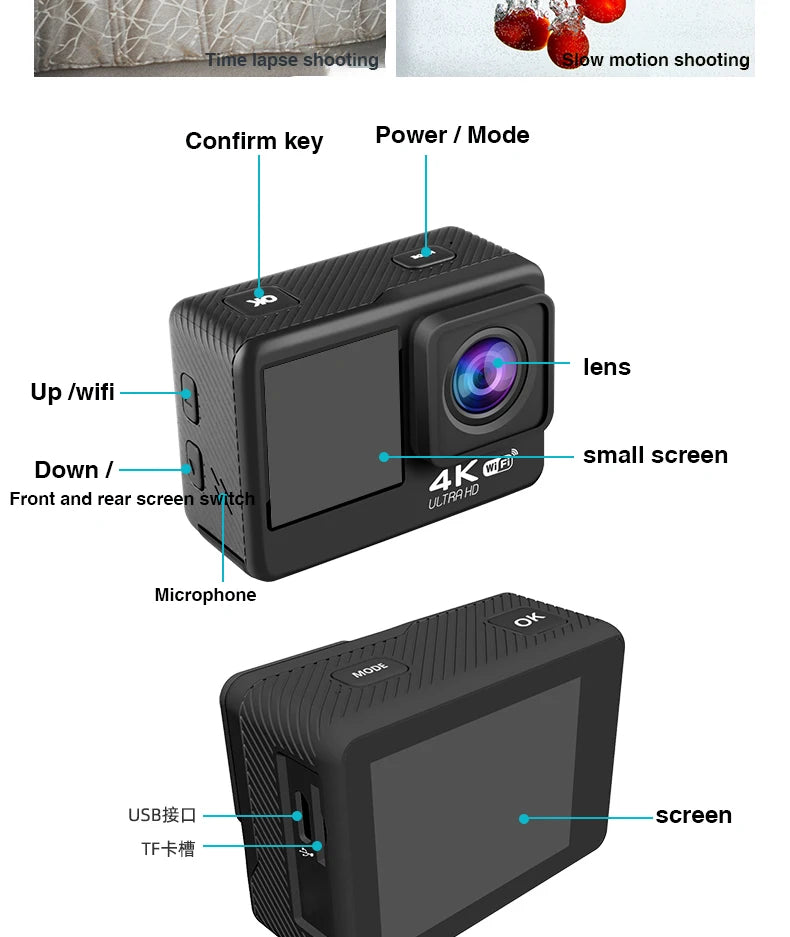 4K Ultra HD Waterproof Action Camera