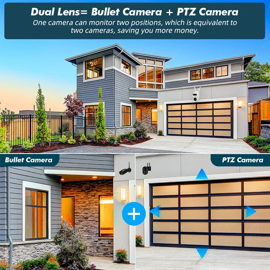 KERUI 10MP 5K Dual Lens WiFi PTZ Camera