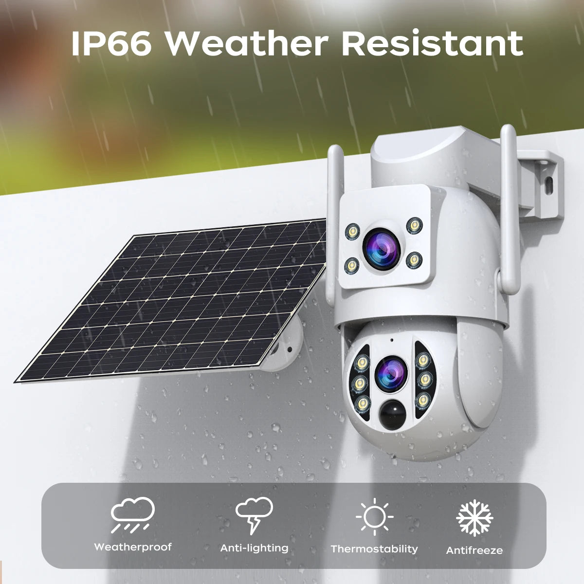 JOOAN 4K Dual Lens Solar Security Camera