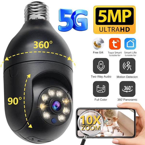 Tuya 5MP E27 Bulb Security Camera