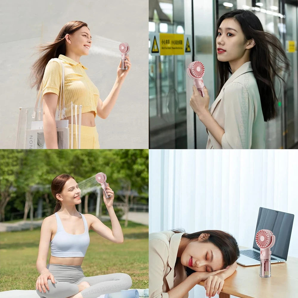 2025 Neck Hanging USB Fan with Humidifier