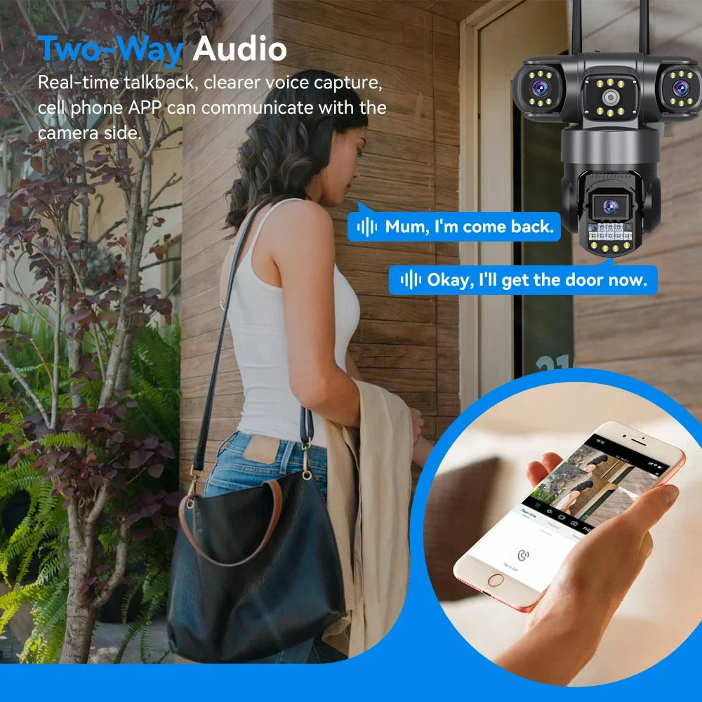 V380 Pro 12MP 6K Triple Lens WiFi Camera