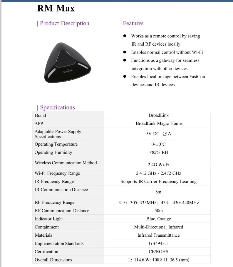 Broadlink MAX Smart Remote Hub