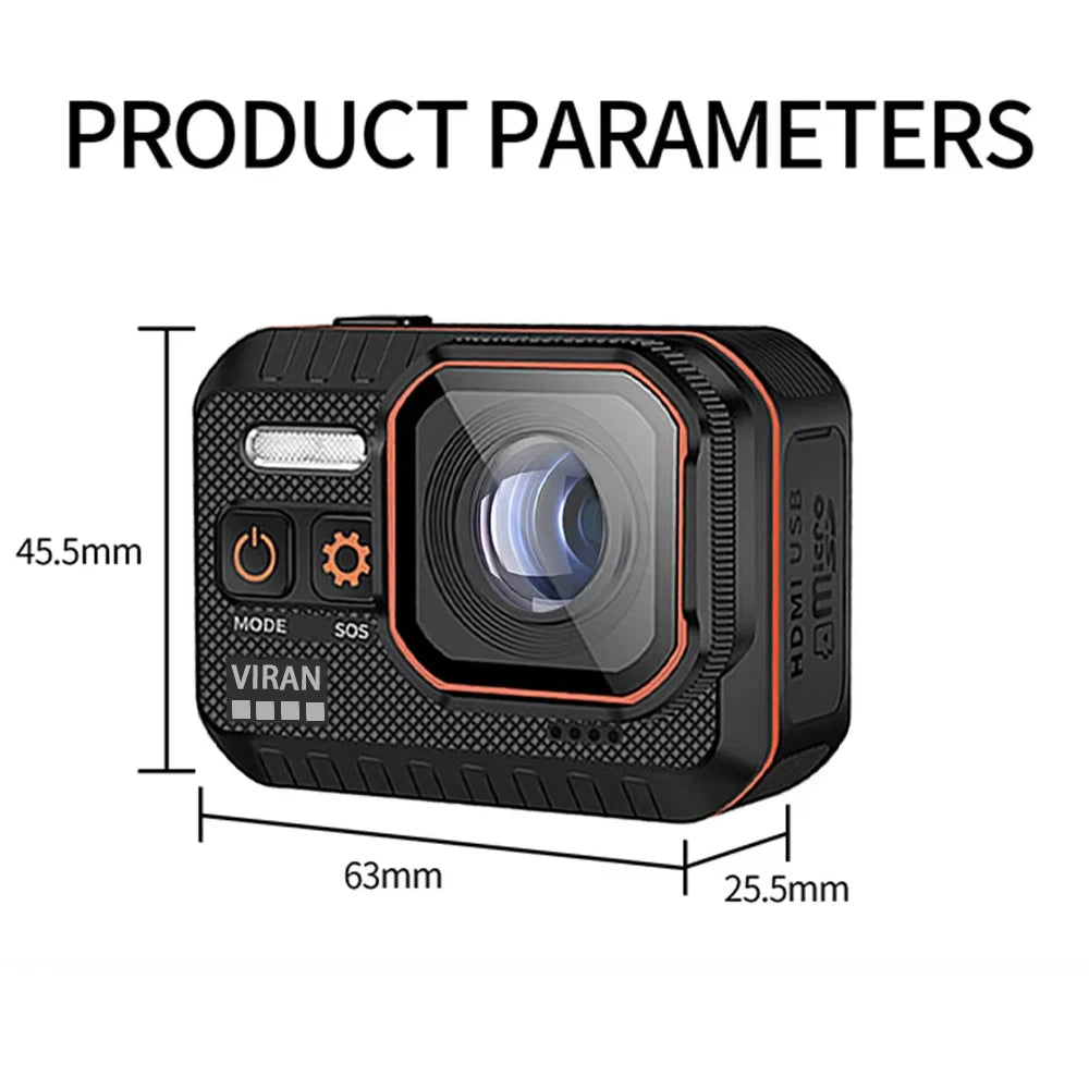 4K Waterproof Action Camera with Remote