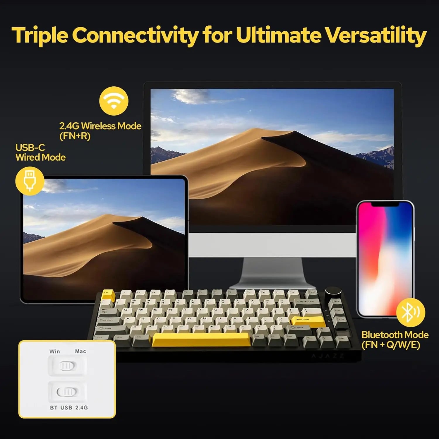 Ajazz AK820/AK820Pro Mechanical Gaming Keyboard