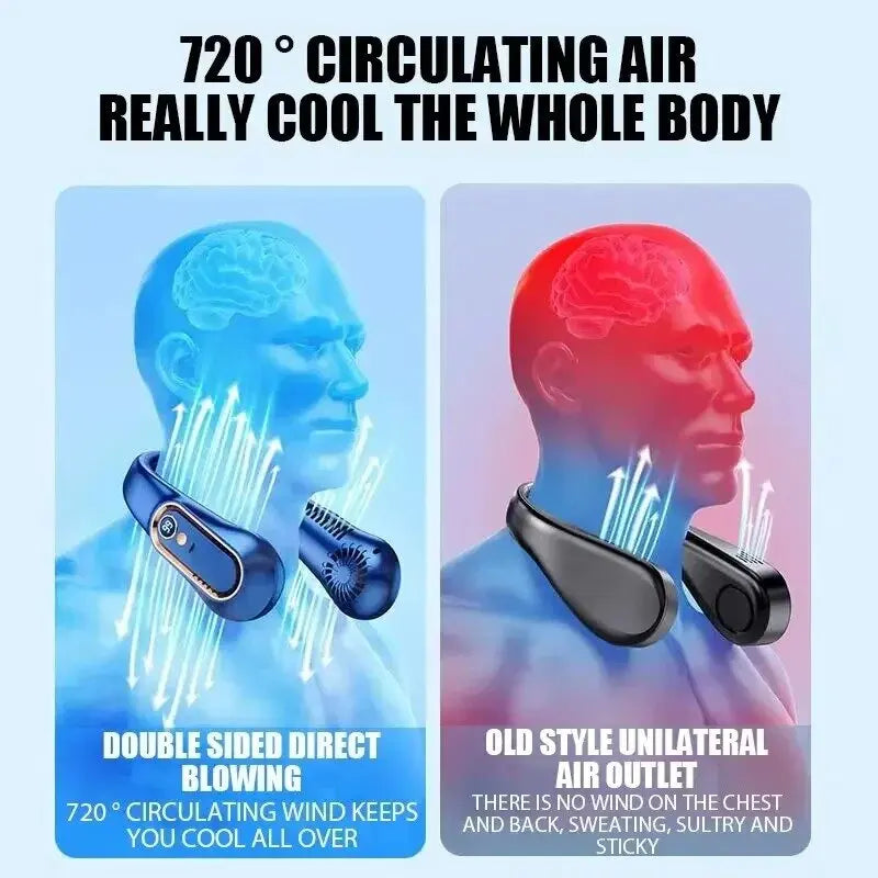 Portable Rechargeable Neck Fan