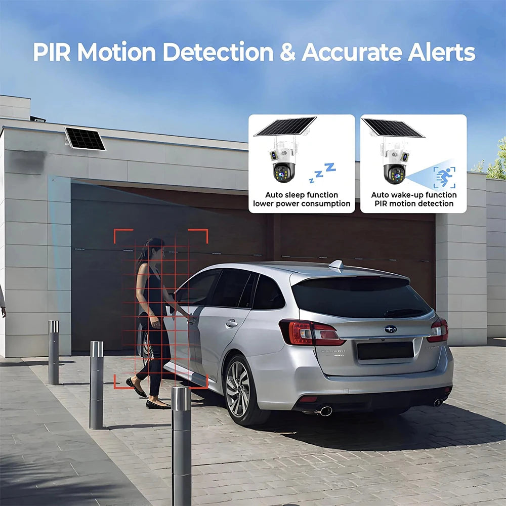 8MP 4K 4G Solar Security Camera