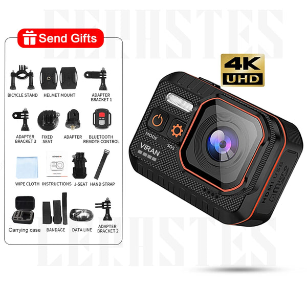 4K Waterproof Action Camera with Remote