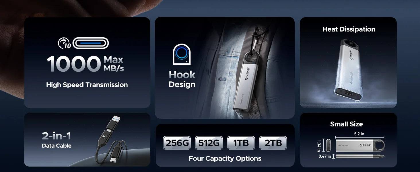 ORICO 1TB Portable External SSD