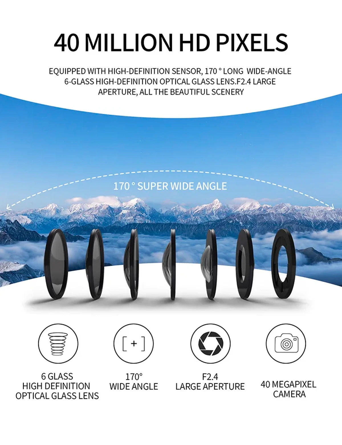 4K Waterproof Action Camera with Remote