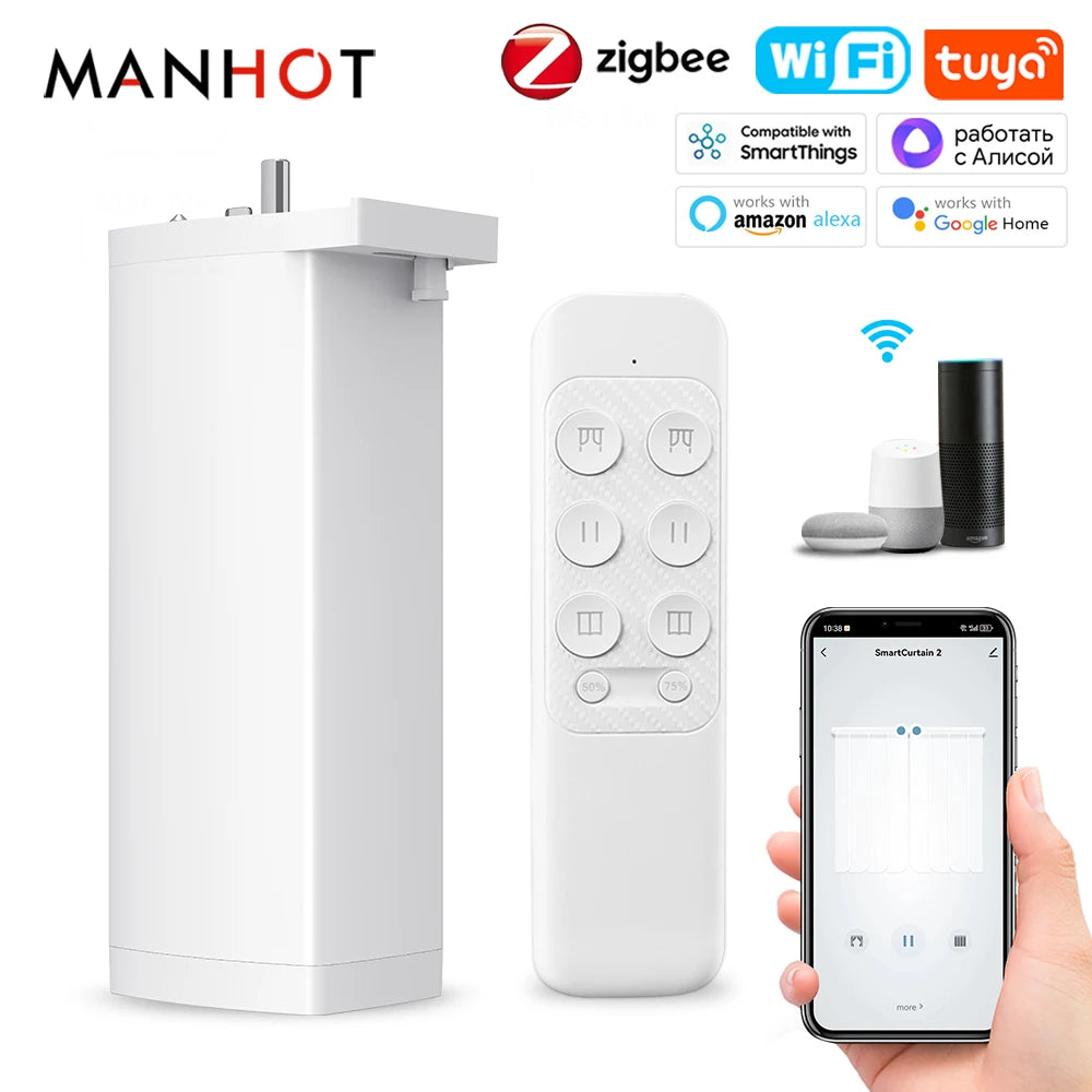 Tuya 155mm Zigbee/WiFi Curtain Motor