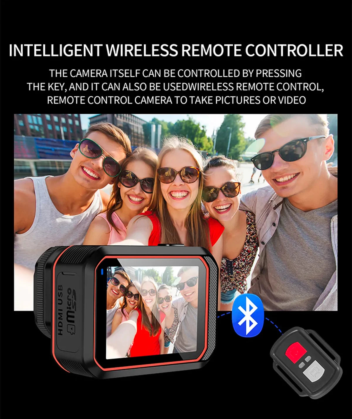 4K Waterproof Action Camera with Remote