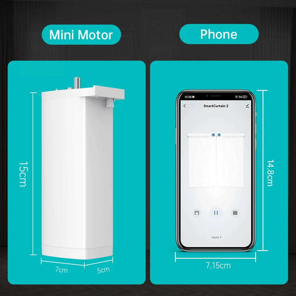 Tuya 155mm Zigbee/WiFi Curtain Motor