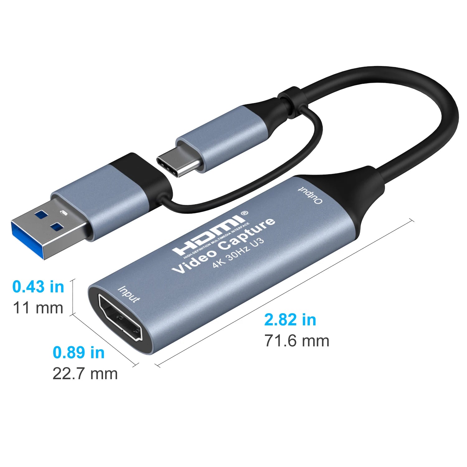 2-in-1 USB Type-C HDMI Capture Card