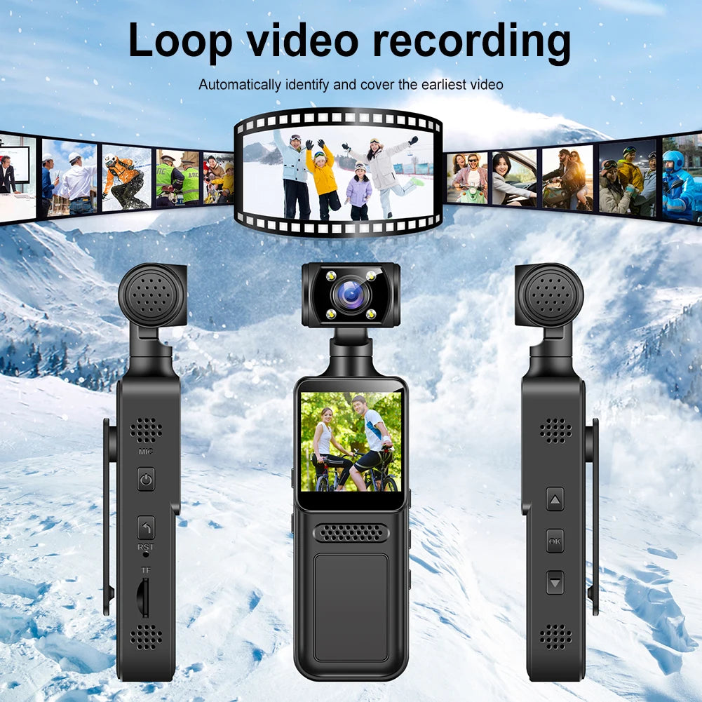 4K Wearable Body Camera with Night Vision