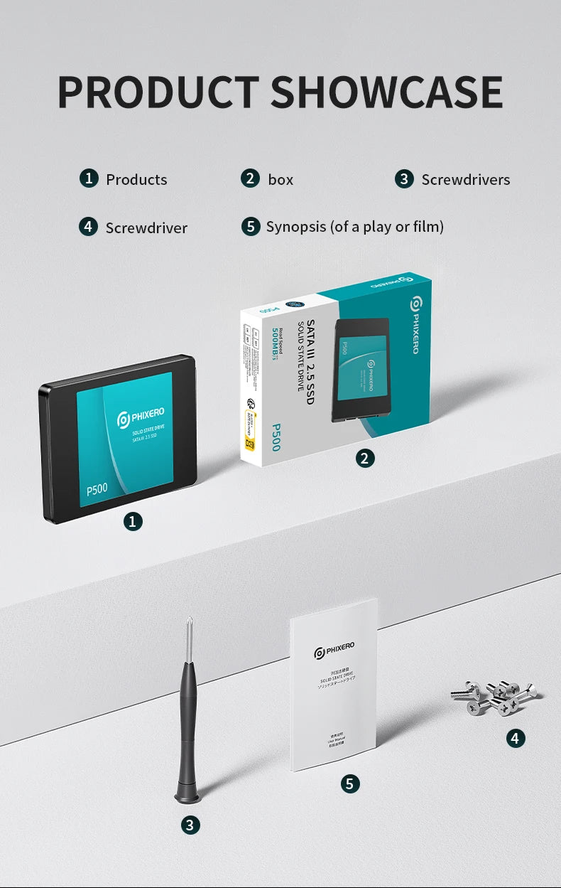 PHIXERO 2.5" SATA SSD