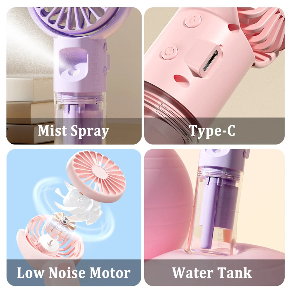 2025 Neck Hanging USB Fan with Humidifier