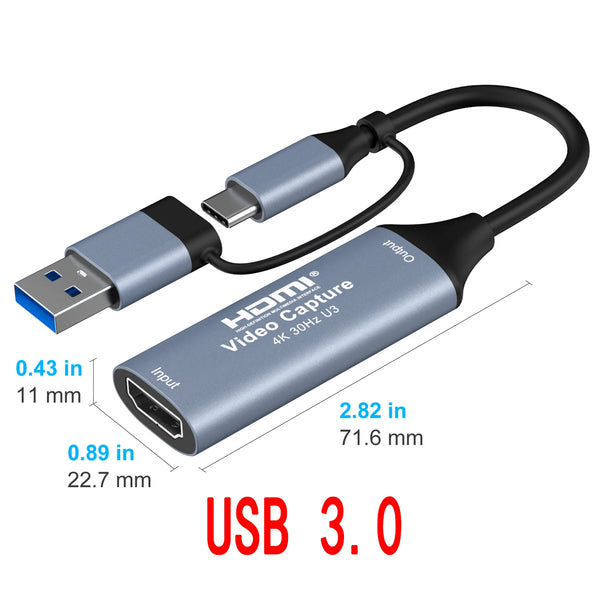 2-in-1 USB Type-C HDMI Capture Card
