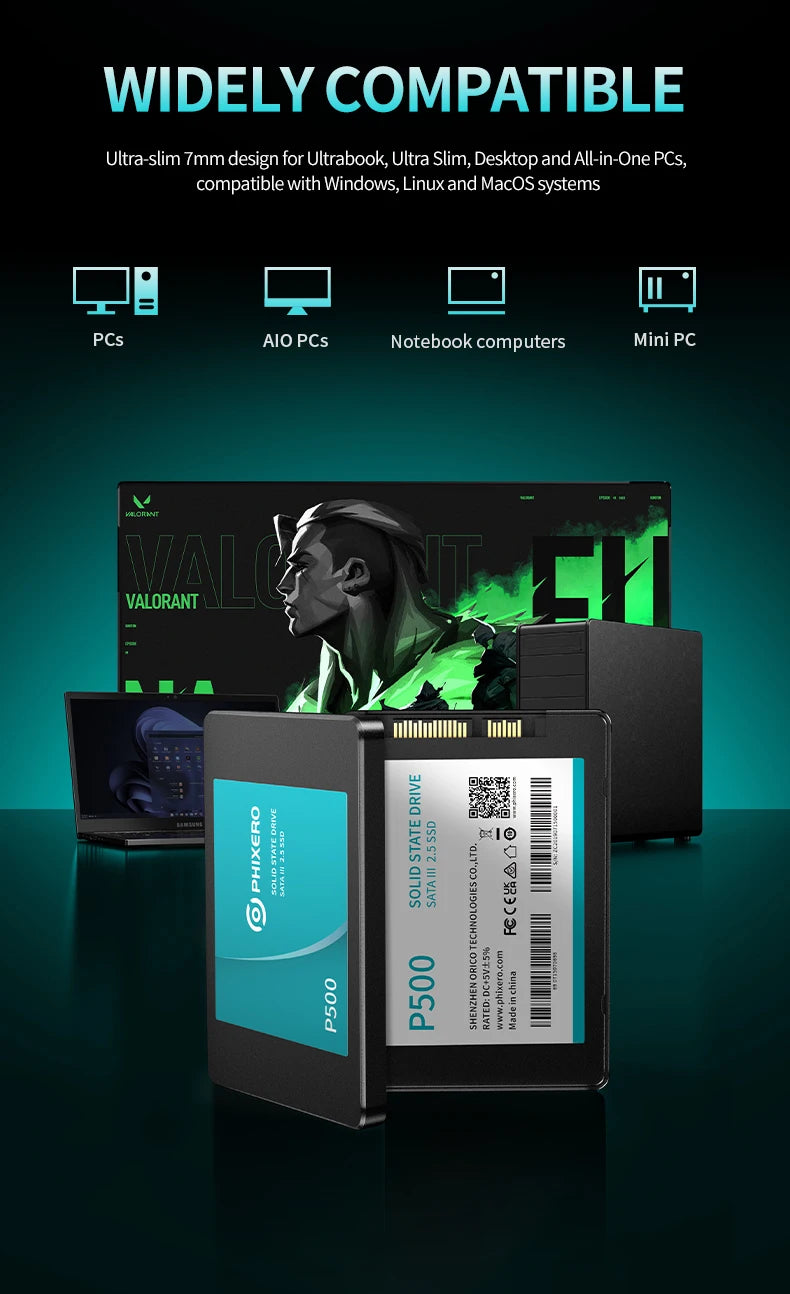 PHIXERO 2.5" SATA SSD