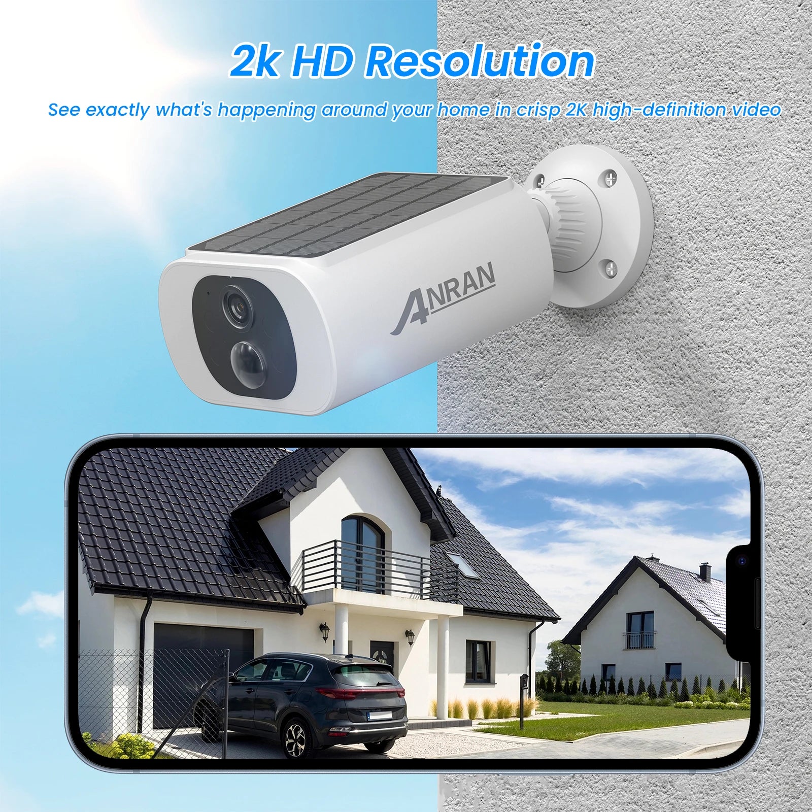 ANRAN 3MP Solar Wireless Security Camera Set