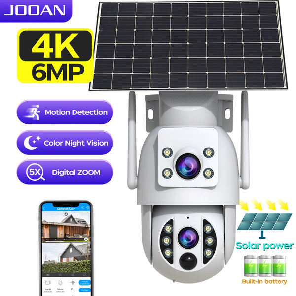 JOOAN 4K Dual Lens Solar Security Camera
