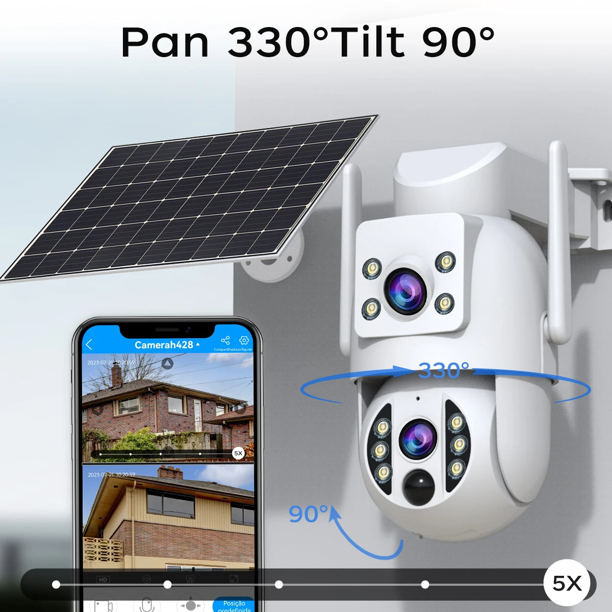 JOOAN 4K Dual Lens Solar Security Camera
