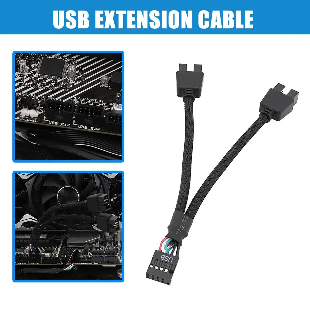 12cm USB 9-Pin Motherboard Extension Cable