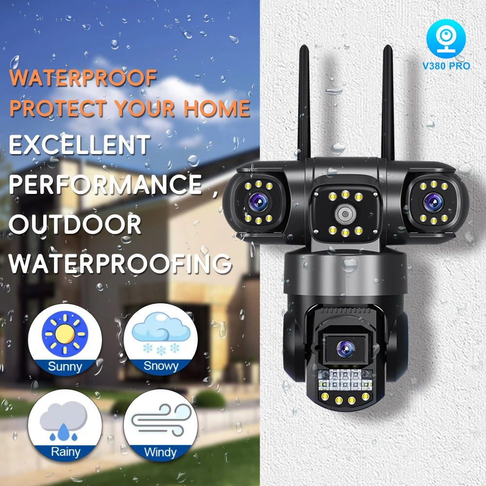 V380 Pro 12MP 6K Triple Lens WiFi Camera