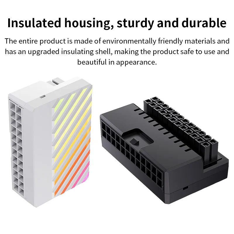 Teucer ATX 24Pin 90° ARGB Power Connector Adapter