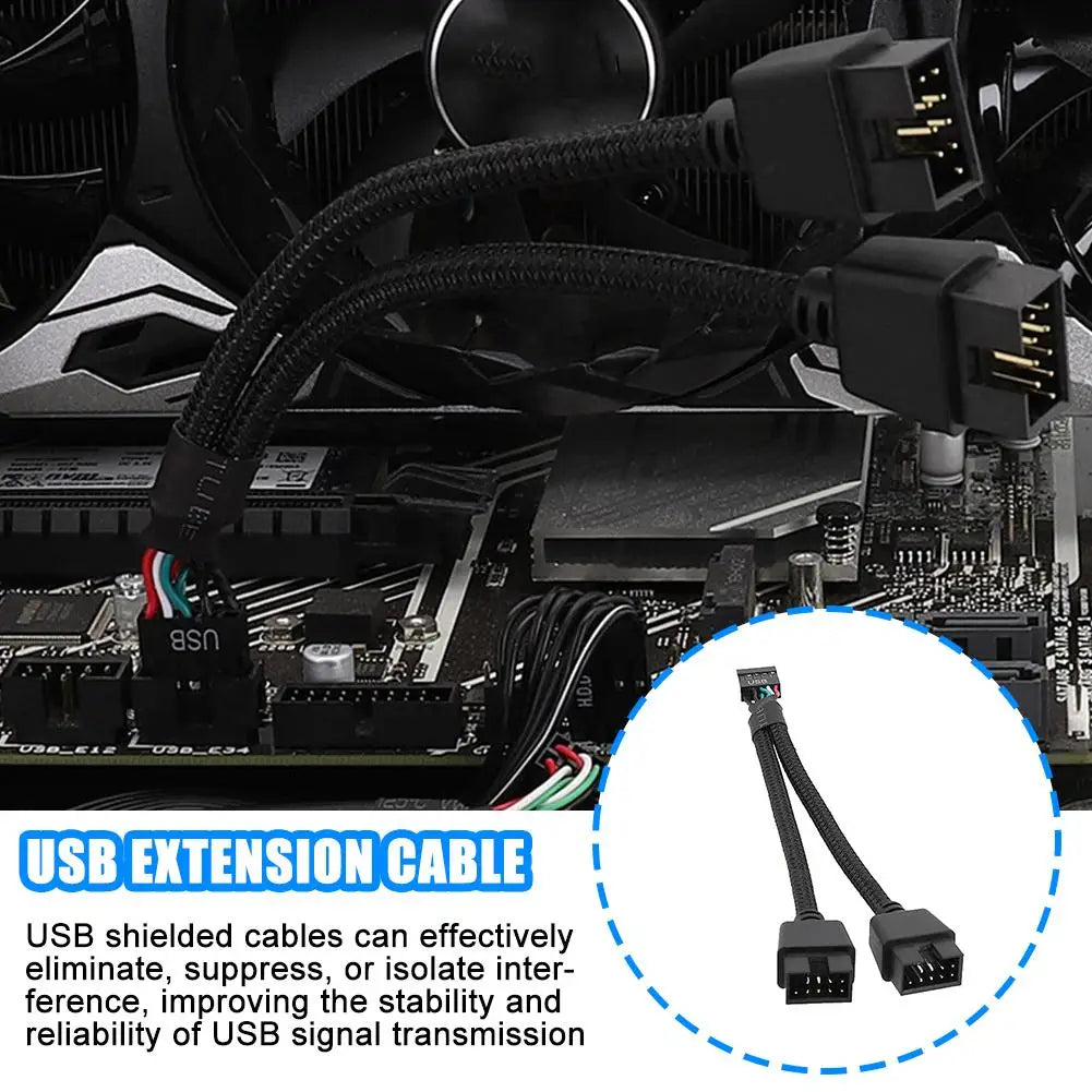 12cm USB 9-Pin Motherboard Extension Cable