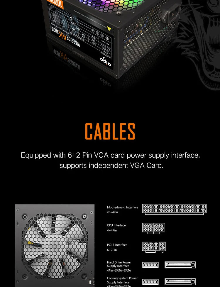 Aigo AK RGB Gaming PC Power Supply