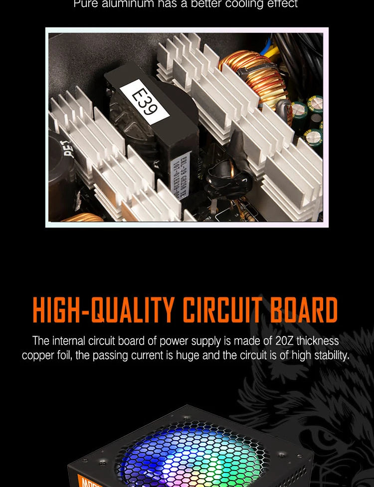 Aigo AK RGB Gaming PC Power Supply
