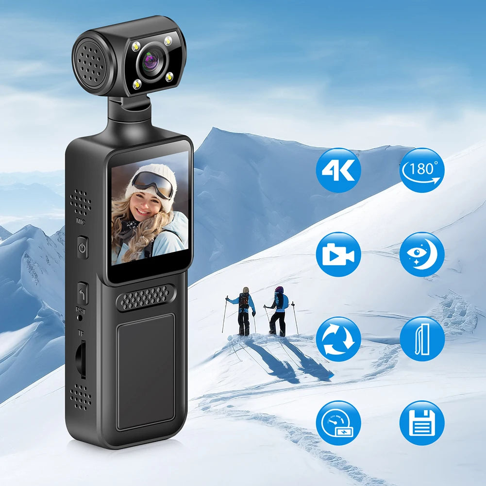 4K Wearable Body Camera with Night Vision