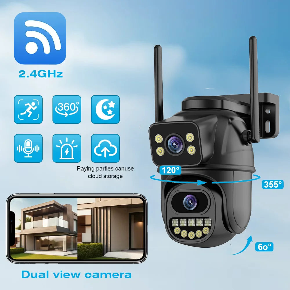 4K 8MP Dual Lens WiFi PTZ Camera