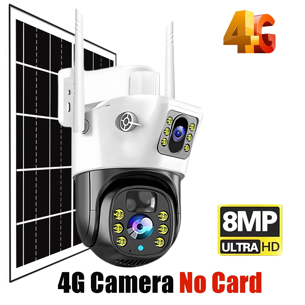 8MP 4K 4G Solar Security Camera