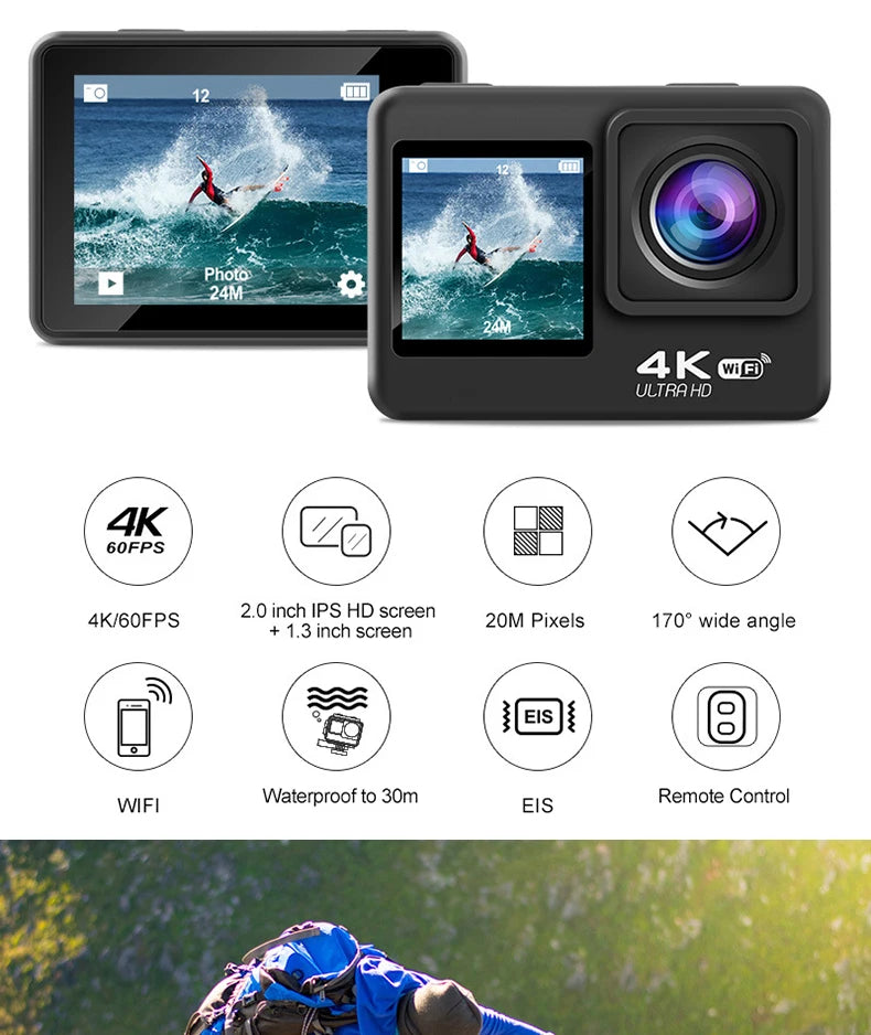 4K Ultra HD Waterproof Action Camera