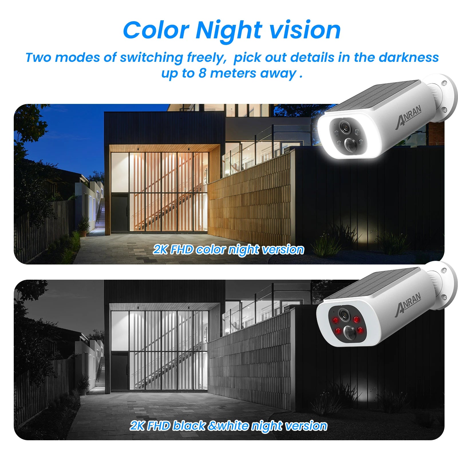 ANRAN 3MP Solar Wireless Security Camera Set
