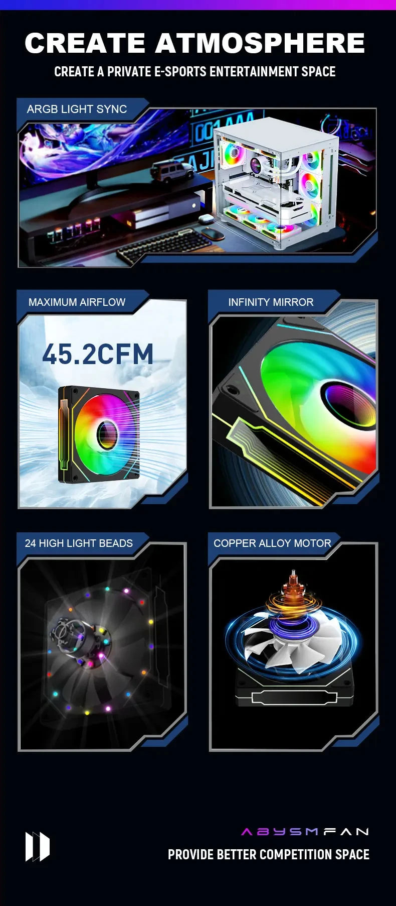 UPSIREN PRISM 4 PRO ARGB 120mm Fan
