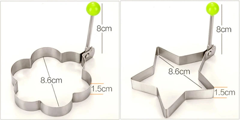 Stainless Steel Heart-Shaped Egg & Pancake Mold