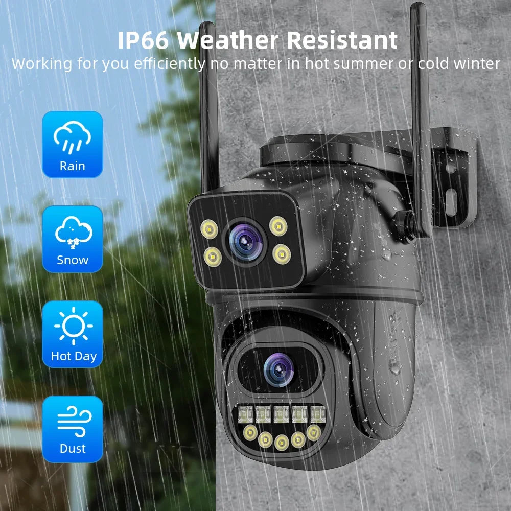 4K 8MP Dual Lens WiFi PTZ Camera
