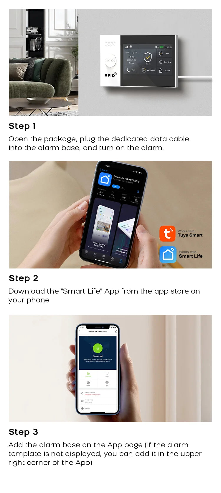 PGST PG-107 Tuya Wireless Home Alarm System
