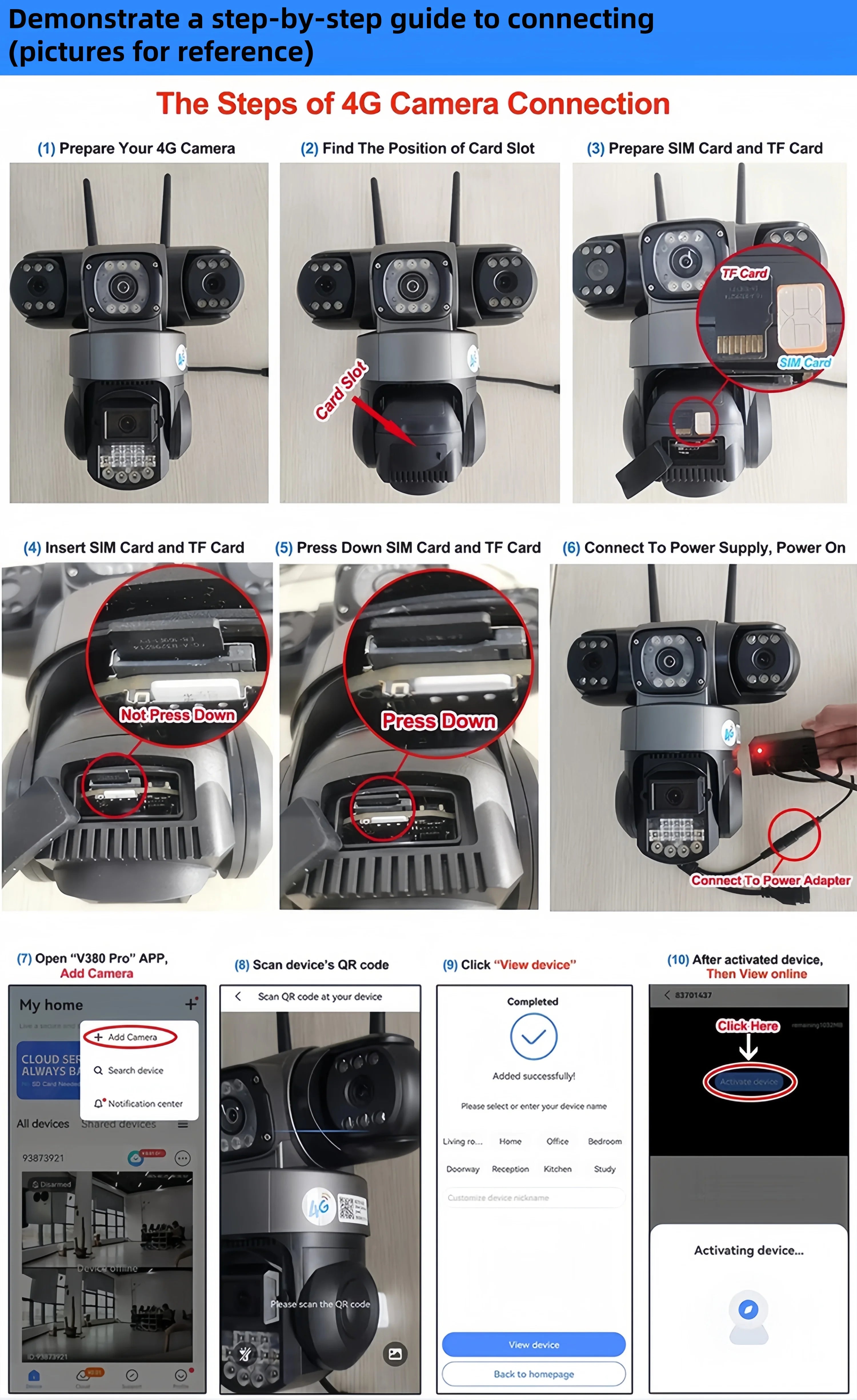 8MP 4K 4G Solar Security Camera