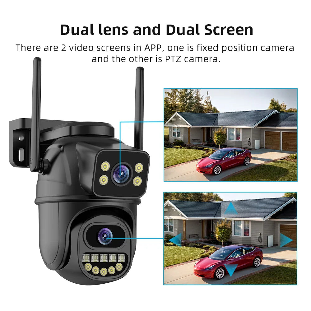 4K 8MP Dual Lens WiFi PTZ Camera