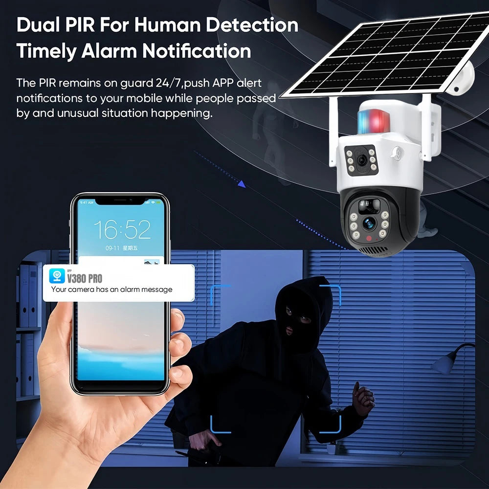 8MP 4K 4G Solar Security Camera