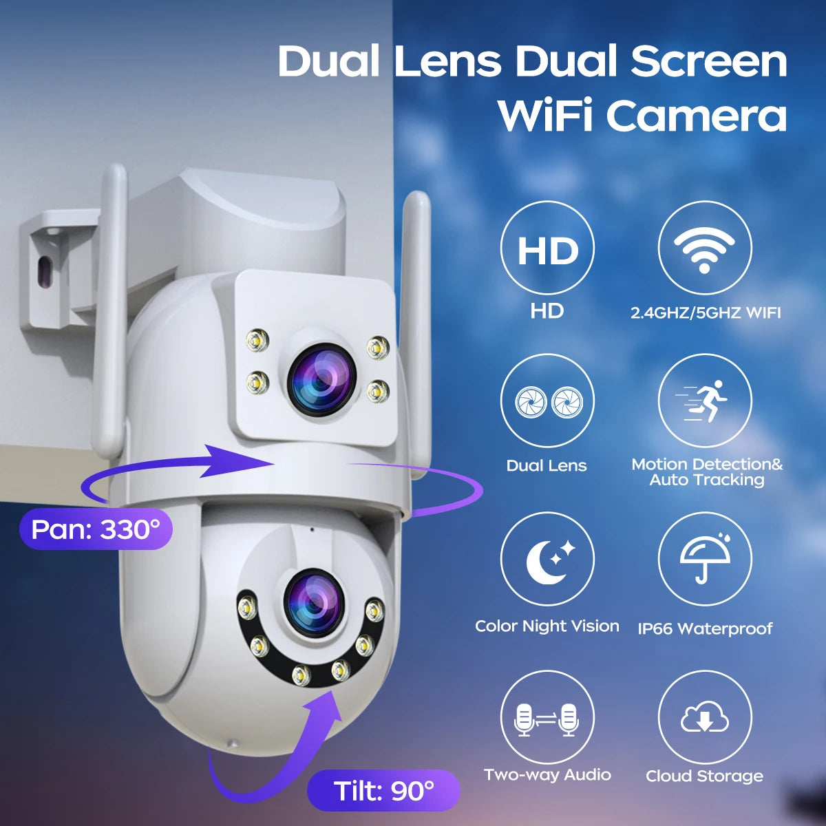 Jooan 4K 8MP WiFi PTZ Outdoor Camera