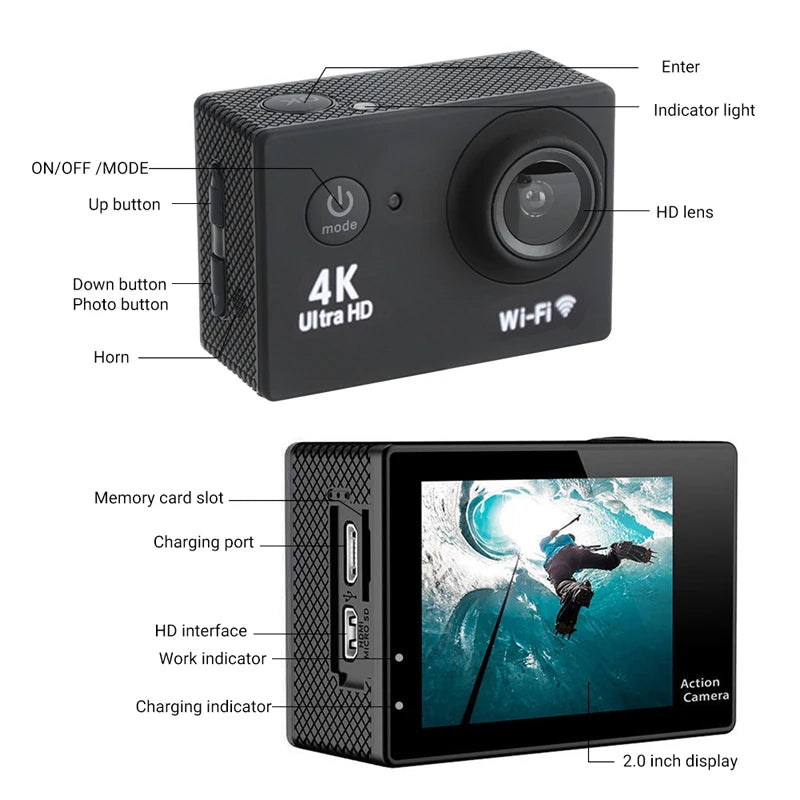 4K Ultra HD Waterproof Action Camera