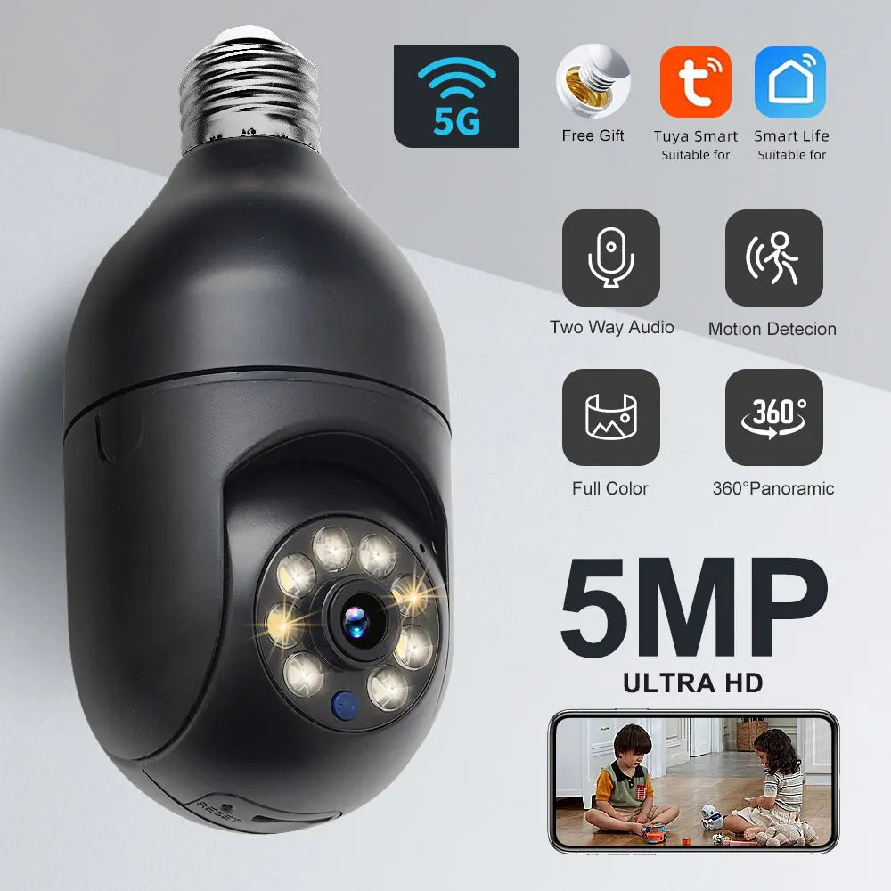 Tuya 5MP E27 Bulb Security Camera
