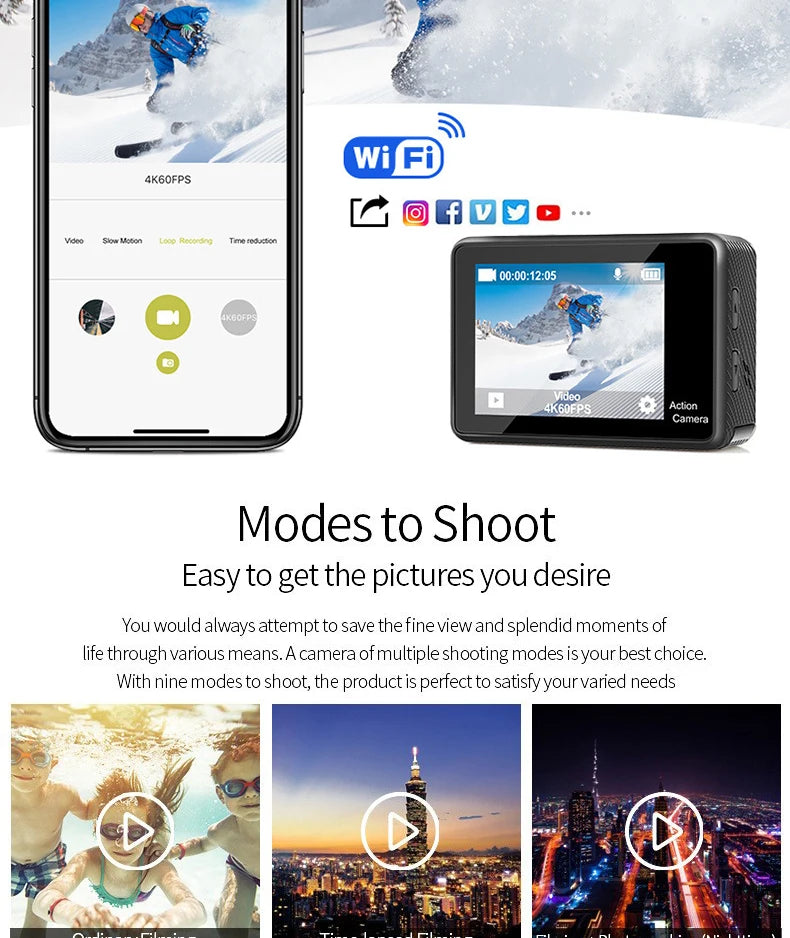 4K Ultra HD Waterproof Action Camera